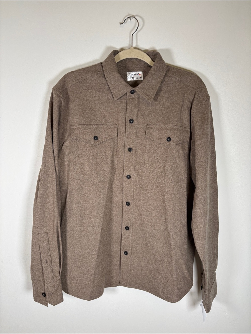 Ten Thousand Brown Performance Button Down Shirt Overshirt Size M NEW